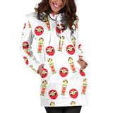 Daruma Japanese Wooden Doll Women'S Hoodie Dress