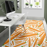 Carrot Pattern Print Design 02 Area Rug