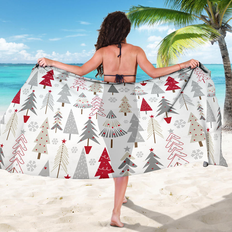 Cute Christmas Tree Pattern Sarong