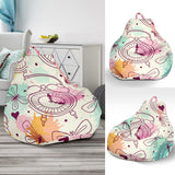 Clock Butterfly Pattern Bean Bag Cover