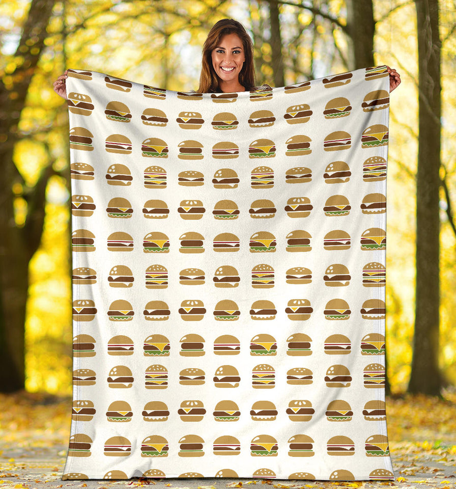 Hamburger Pattern Print Design 02 Premium Blanket
