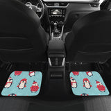 Cute Penguin Christmas  Design Pattern Front And Back Car Mats