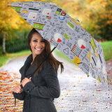 Math Pattern Print Design 04 Umbrella