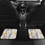 Lavender Modern Pattern Blackground Front And Back Car Mats