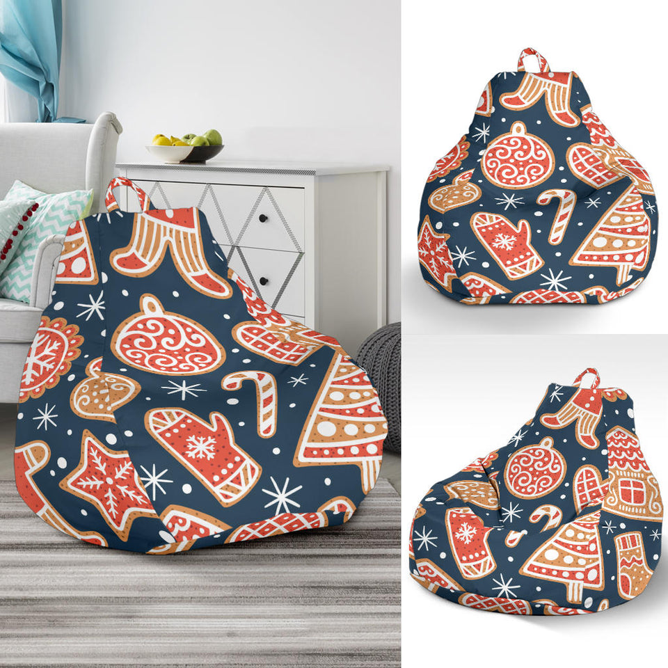 Christmas Gingerbread Cookie Pattern Bean Bag Cover