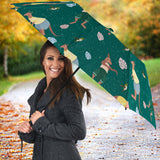 Kangaroo Leaves Pattern Umbrella