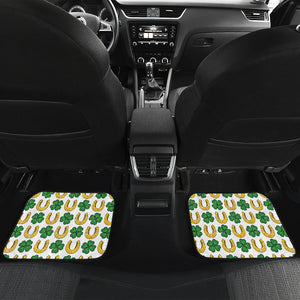 Horseshoes Pattern Print Design 04 Front and Back Car Mats
