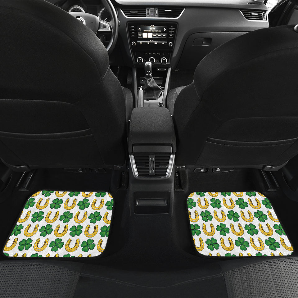 Horseshoes Pattern Print Design 04 Front and Back Car Mats