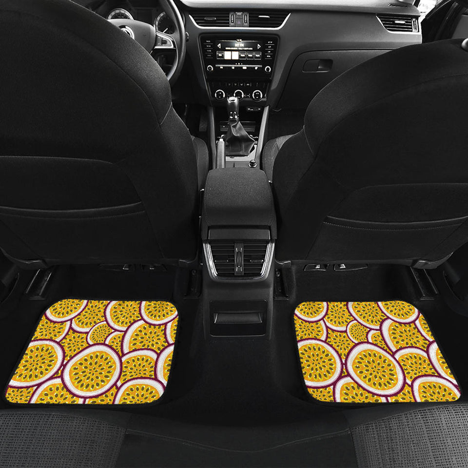 Passion Fruits Slice Pattern Front And Back Car Mats