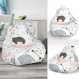 Polar Bears Star Poka Dot Pattern Bean Bag Cover