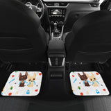 Cute Chihuahua Dog Pattern Front And Back Car Mats