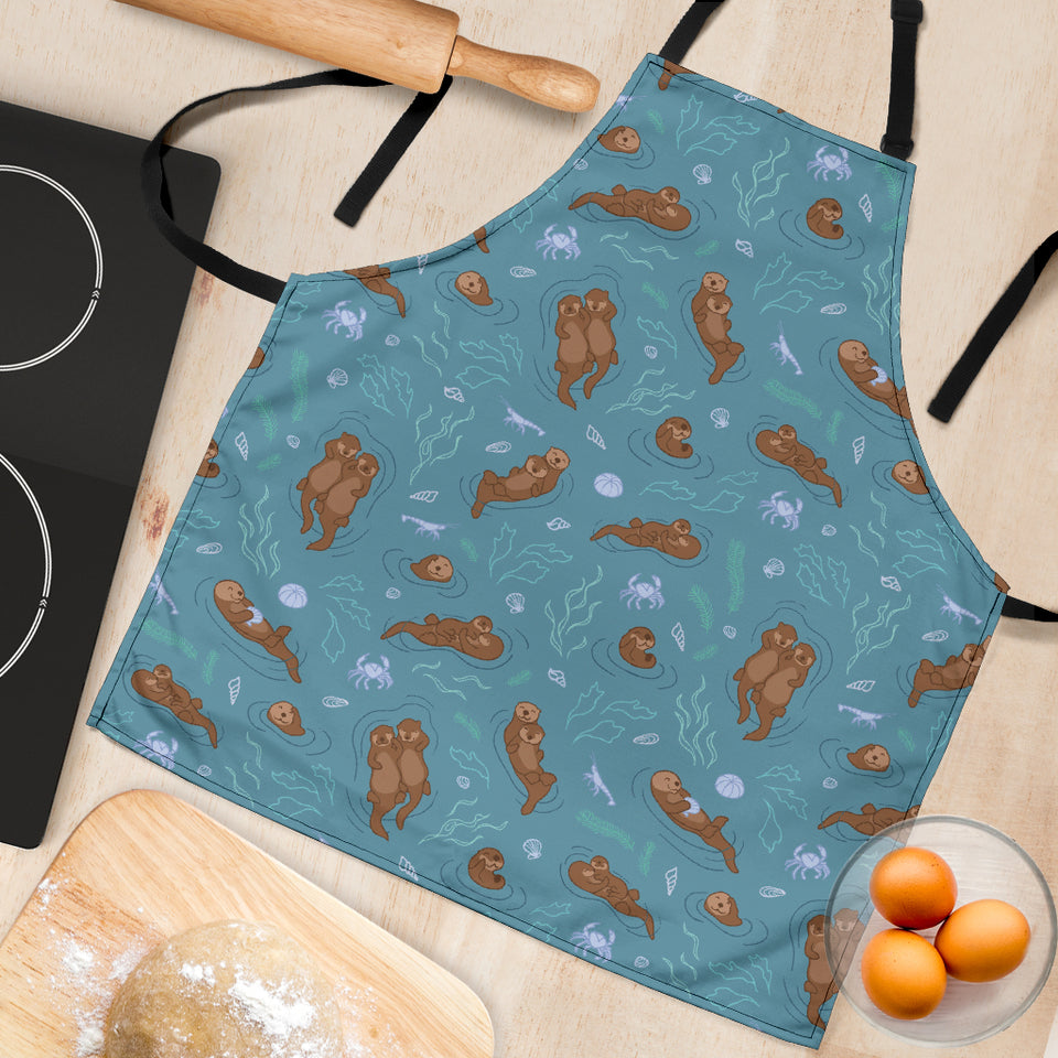 Sea Otters Pattern Adjustable Apron