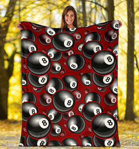 Billiard Ball Pattern Print Design 05 Premium Blanket