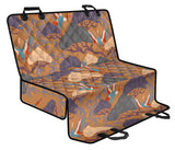 Bonsai Bamboo Stork Japanese Pattern Brown Theme Dog Car Seat Covers