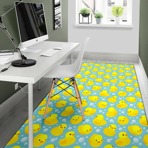 Duck Toy Pattern Print Design 03 Area Rug