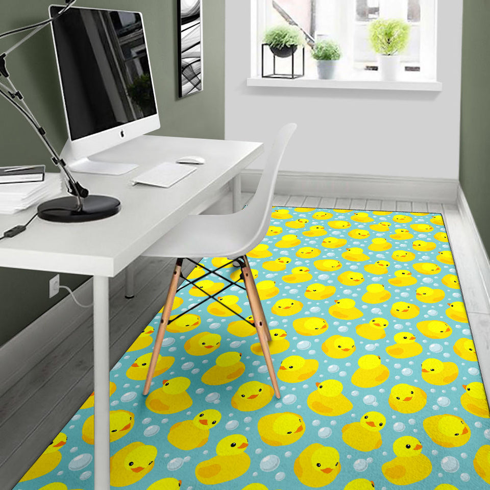 Duck Toy Pattern Print Design 03 Area Rug