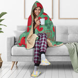 Tomato Design Pattern Hooded Blanket