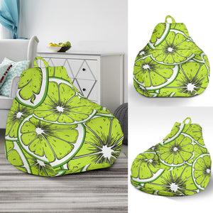 Slices Of Lime Design Pattern Bean Bag Cover