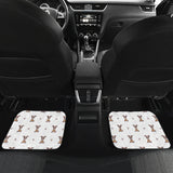 Greyhound Pattern Print Design 05 Front and Back Car Mats