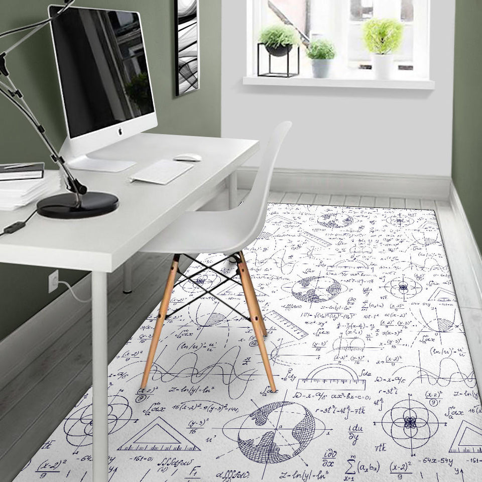 Math Pattern Print Design 03 Area Rug