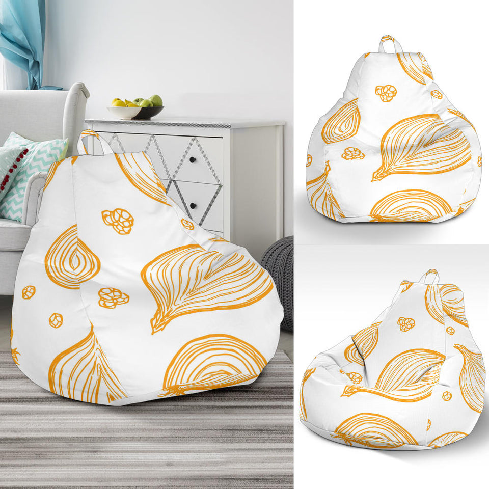 Hand Drawn Onion Pattern Bean Bag Cover