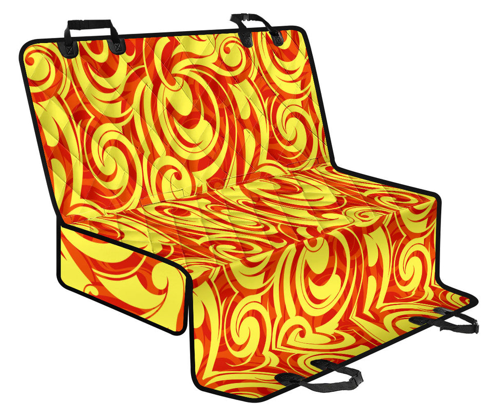 Fire Flame Design Pattern Dog Car Seat Covers