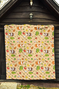 Guinea Pig Pattern Print Design 05 Premium Quilt