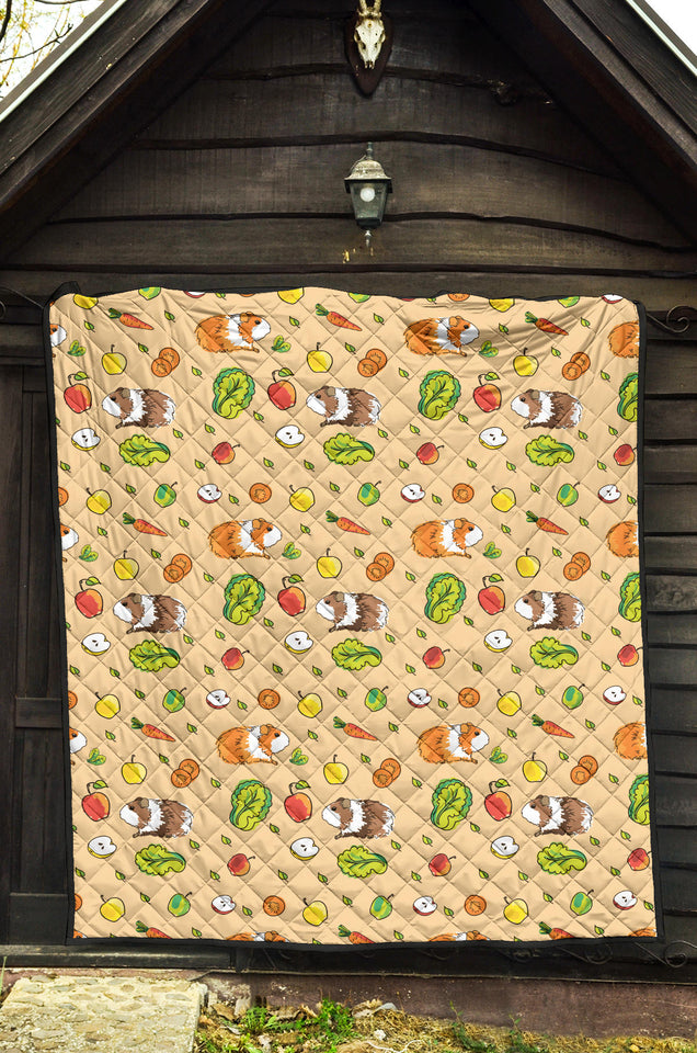 Guinea Pig Pattern Print Design 05 Premium Quilt