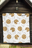 Sketch Style Cookie Pattern Premium Quilt