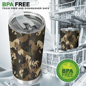 Horse Camo Camouflage Pattern Tumbler