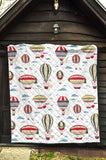 Hot Air Balloon Pattern Premium Quilt
