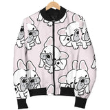 Cute French Bulldog Pattern Women'S Bomber Jacket