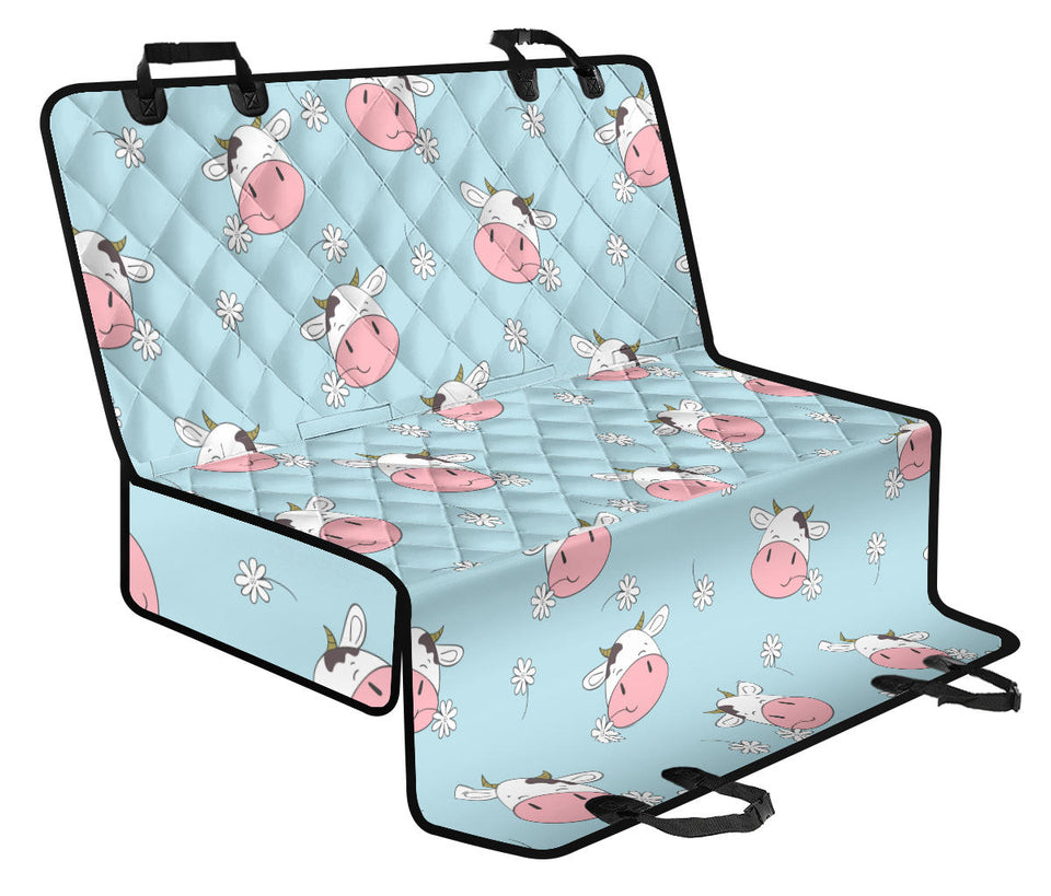 Cute Cow Flower Pattern Dog Car Seat Covers