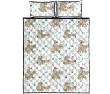 Cute Rhino pattern background Quilt Bed Set
