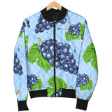 Watercolor Grape Pattern Women'S Bomber Jacket