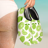 Lime Design Pattern Aqua Shoes