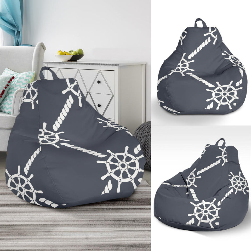 Nautical Steering Wheel Rope Pattern Bean Bag Cover