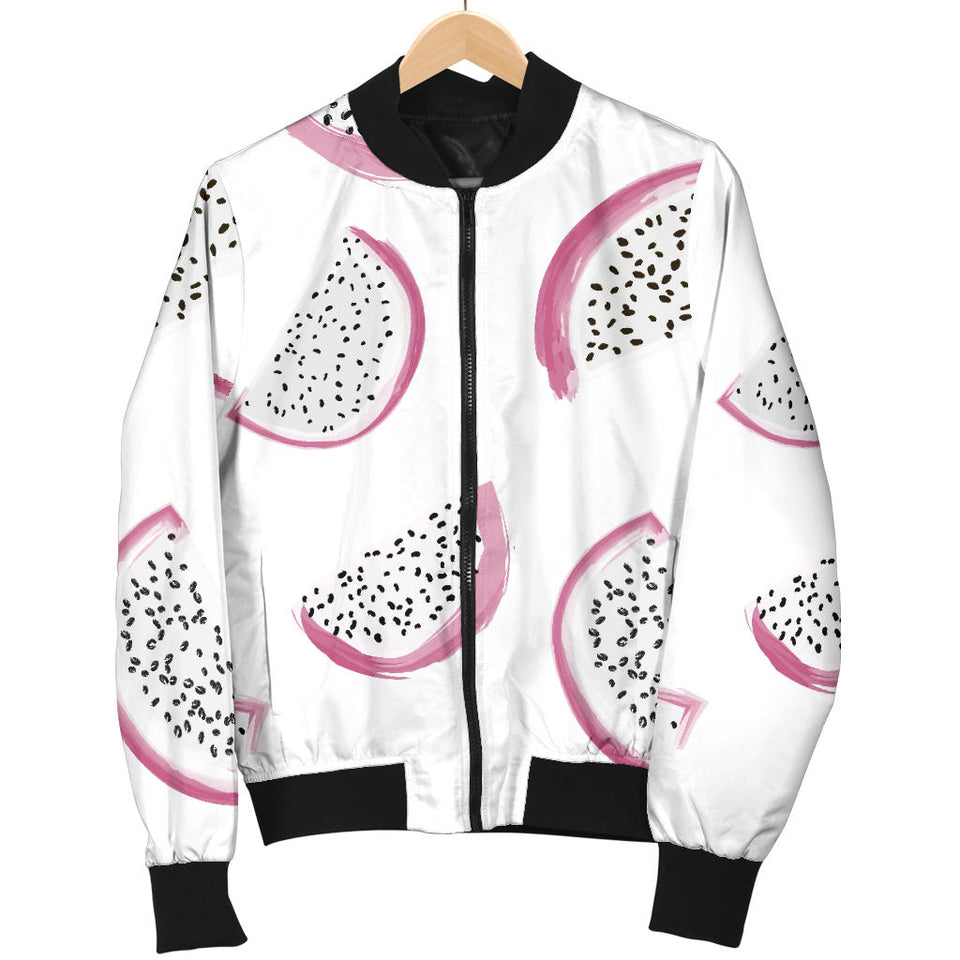Dragon Fruit Pattern Women'S Bomber Jacket
