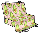 Avocado Heart Pink Background Dog Car Seat Covers