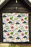Cute Dinosaurs Pattern Premium Quilt