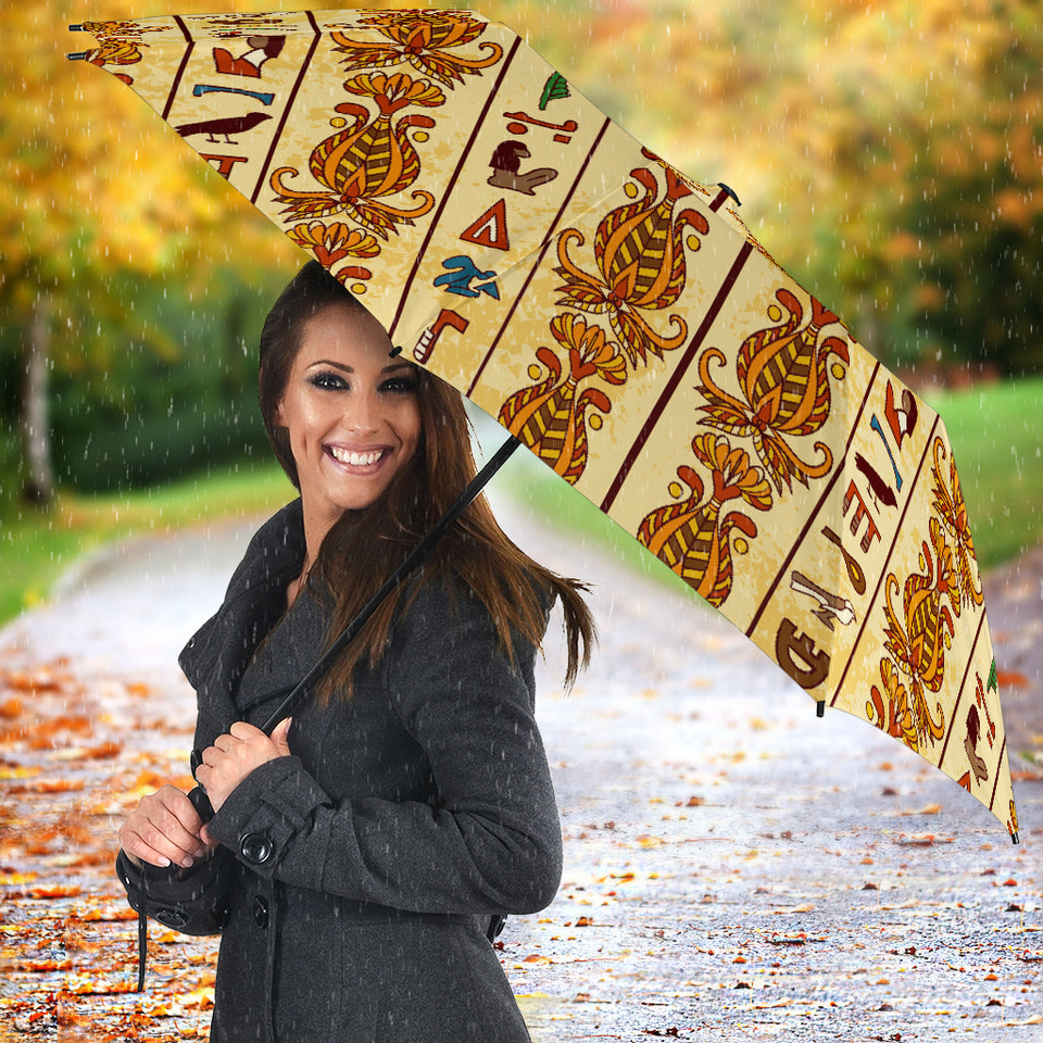 Egypt Hieroglyphics Pattern Print Design 04 Umbrella