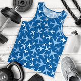 Airplane pattern in the sky Men Tank Top