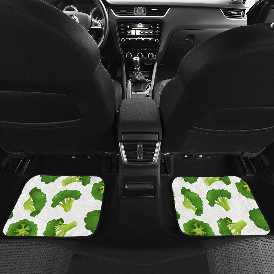 Cute Broccoli Pattern Front And Back Car Mats