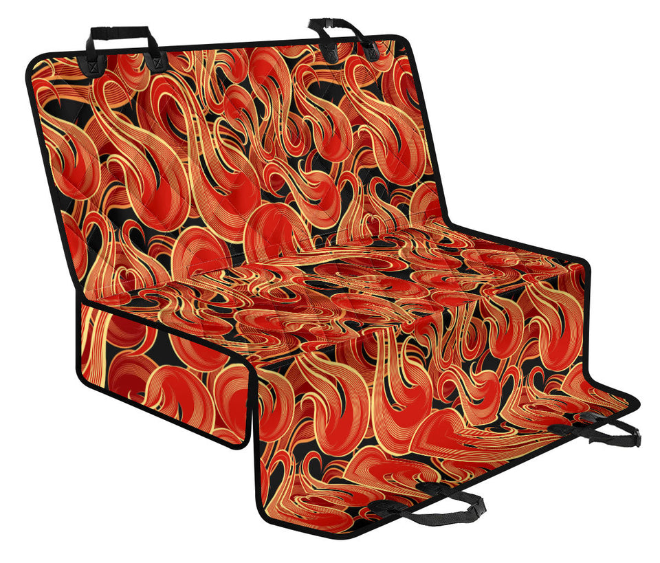 Fire Flame Pattern Dog Car Seat Covers