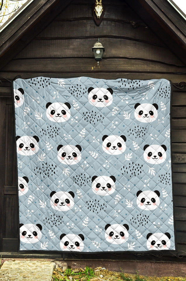 Cute Panda Pattern Premium Quilt