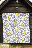 Duck Toy Pattern Print Design 01 Premium Quilt