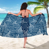 Hand Drawn Sailboat Pattern Sarong