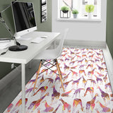 Giraffe Pattern Print Design 02 Area Rug