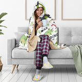Cute Dinosaurs Pattern Hooded Blanket