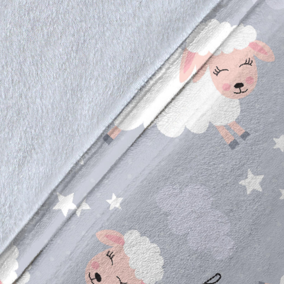 Sweet Dreams Sheep Pattern Premium Blanket
